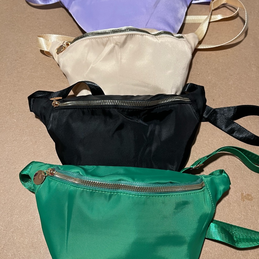 Black vinyl Fanny pack